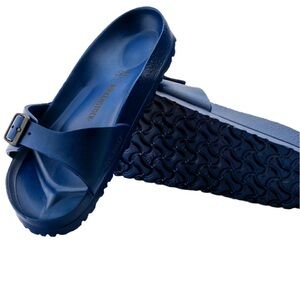Birkenstock Madrid Eva Blue Rubber Sandals Slide On Summer Women's Size 6